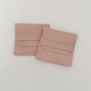 Petite pochette à cordon en microfibre de velours écologique Fuchen, 8*8cm, pour le rangement des bijoux - Product Image 2
