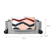 Sac de rangement pour maman de grande capacité personnalisé, sac de rangement pour poussette en tissu polyester, sac à couches isotherme avec motif maman