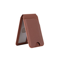 Support magnétique portable et porte-cartes en stock pour support de téléphone en forme de A avec porte-cartes en tissu technique pour utilisation sur bureau