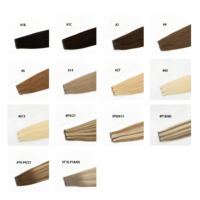 Extensions de cheveux naturels européens 100% humains 12A vierges Remy Super Double Drawn, trame plate, ondulation naturelle, trame la plus fine