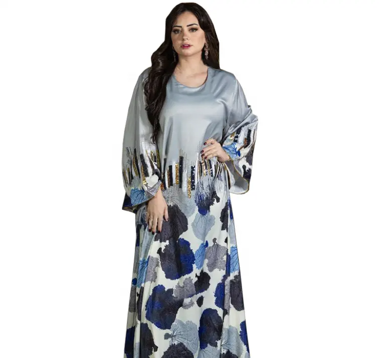 Penjualan Terbaik A-145 2024 baru gaun muslim berpayet abaya India arab mewah untuk wanita abaya dubai grosir