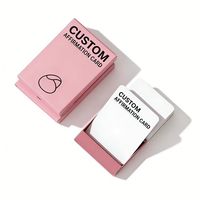 Cartes d'affirmation autocollantes laminées en papier d'art 280 g/m² avec impression multicolore vive, personnalisées pour la méditation quotidienne