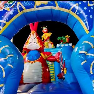 Château gonflable sur le thème <span class=keywords><strong>du</strong></span> <span class=keywords><strong>monde</strong></span> sous-marin, parc d'attractions extérieur, grand toboggan pour enfants, lit de rebond, toboggan extérieur - Product Image 2