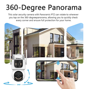 Joareon aov không dây <span class=keywords><strong>Wifi</strong></span> năng lượng mặt trời Máy ảnh 4MP icsee ngoài trời PTZ ống kính kép con người phát hiện mạng an ninh năng lượng mặt trời máy ảnh - Product Image 4