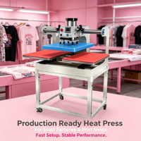 Presse à chaud industrielle pneumatique à double station pour sacs en toile, patchs en cuir, marquage à chaud et sublimation