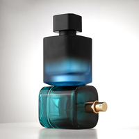 Bouteille carrée en verre dépoli fantaisie personnalisée d'usine 50ML 100ML cube vide pour la surface d'impression d'écran de parfum capacité de 30ML 35ML
