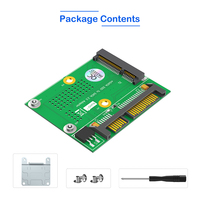 Adaptateur MSATA vers SATA III 2,5 pouces pour ordinateur portable, extension SSD pleine hauteur et demi-hauteur avec transmission 6 Gbit/s
