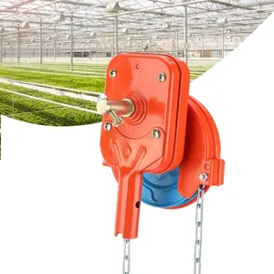 agricultural greenhouse top and side vent plastic film roller manual roll up