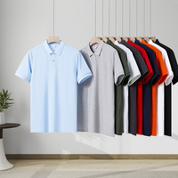 Kaos Polo Korporat Kustom Pria Lengan Pendek Ringan Cepat Kering Bernapas Seragam Golf untuk Kerja Tim Bisnis