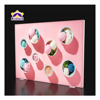 Type de sol Rechargeable Affiche Cadre Promotion Événement Toile de Fond Stand Tension Led Signe Affichage Tissu Affichage Boîte À Lumière