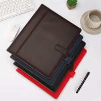 Carpeta de Anillas Personalizada con Logotipo, de Cuero PU A4, Carpeta de Documentos, Portafolio