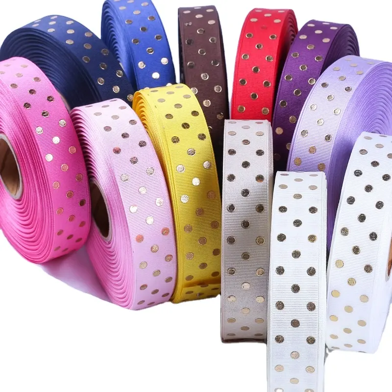 Korean bronzing dots thread belt Hair accessoriesdiy Bow ribbon Shoes and hats gift box packaging ribbon