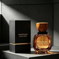 Flacon de parfum vide en verre ambré avec bouchon en bois, flacon pulvérisateur rechargeable pour parfum, gravure de logo personnalisée, 30 ml/50 ml/100 ml