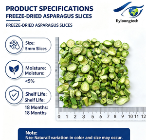Gefriergetrockneter Spargelschnitt Ohne Zusatzstoffe Natürliche Gefriergetrocknete Spargelscheiben Großhandelslieferung - Product Image 2
