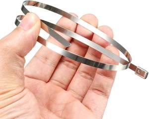 Attaches autobloquantes en acier inoxydable résistantes aux hautes températures pour l'intérieur et l'extérieur Attaches de câble durables - Product Image 2