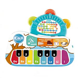 Jouet musical pour tout-petits : Clavier à capteur tactile et hochets, ensemble d'instruments de <span class=keywords><strong>musique</strong></span> avec lumières, <span class=keywords><strong>musique</strong></span> et sons d'animaux - Product Image 1