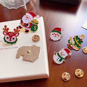Épinglette en métal mignonne avec Père Noël, bonhomme de neige, <span class=keywords><strong>renne</strong></span>, sapin de Noël - Product Image 3
