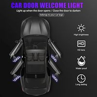 Projecteur LED sans erreur pour portière, lumière de bienvenue, lampe à ombre fantôme, Plug and Play, lumière laser de puddle, pour la série Toyota