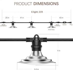 Lámpara LED para Invernadero Exterior, Impermeable y Transparente, para el Crecimiento de Plantas, con Luz Brillante y Efecto de Floración Fuera de Temporada, Tipo Dragon Fruit - Product Image 4