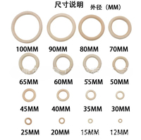 Wholesale of Natural Unfinished Wooden Rings Pendants DIY Crafts Accessories Jewelry Production