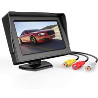 Monitor de Coche OEM de Fábrica DC9V-36V, Pantalla HD de Marcha Atrás para Estacionamiento, OLED de 4.3 Pulgadas 16:9 a Color, Pantalla de Visión Trasera, 2 Entradas de Video, 1 Año de Garantía