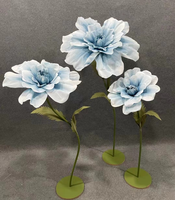Décorations de scène de mariage Vitrine Fleurs artificielles géantes avec support et bases