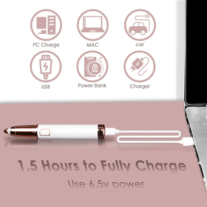 2-in-1 Lightweight Rechargeable Facial Hair Eyebrow Trimmer Waterproof Rotating <b>Disc</b> English Household Epilator for Men Women - Product Image 5