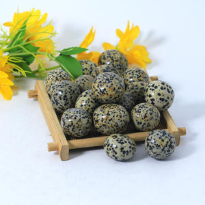 Cristaux de Jaspe Dalmatien en Gros, Ornements de Méditation Spirituelle, Gravure d'Amour, Mascotte Religieuse, Idées Cadeaux - Product Image 1