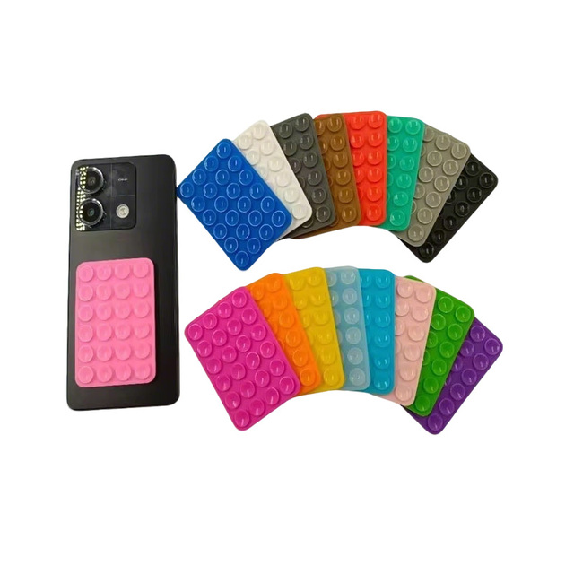Manufacturer's Stock 24 Square Double-Sided Silicone Suction Cup Non-Slip Mobile Phone Bracket Stickers Rubber Products