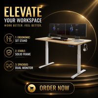 Cadre de bureau électrique réglable en hauteur à double moteur, 3 niveaux, sans plateau, pour bureau à domicile