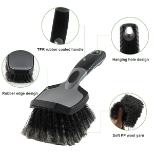 नरम कठोर ब्रिस्टल व्हील रिम टायर सेट कार शरीर के बाहरी सतह कालीन ट्रक के लिए सफाई आपूर्ति किट - Product Image 5