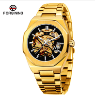 Forsinning — montre bracelet squelette mécanique de luxe, automatique, à enroulement, marque populaire, Vintage, pour hommes