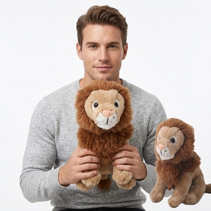 Muñeco de Peluche de Cordero Súper Suave, Animal del Bosque en Posición de Sentado, Relleno de Algodón PP, Regalo para Bebés, Marioneta de Trapo Personalizable para Bodas - Product Image 3