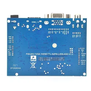 Reversing Driver Board VGA 2AV LCD Controller Board With Cable And Remote Control Support Wide Universal Lcd Main Board