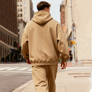 TKAN369 Custom Logo Heavyweight 450 GSM Pullover 100%Cotton Fleece Drop Shoulder No Strings Oversized <b>Men</b> <b>Hoodies</b> Unisex - Product Image 3