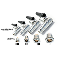 Câble de connexion 0B 5, 7, 9, 10, 12, 26 broches compatible avec les connecteurs Lemo à fiche ronde à 90 degrés