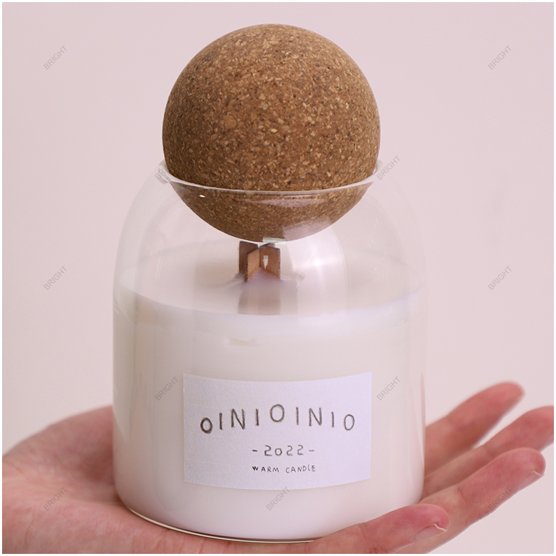 clear glass propagation with cork lid