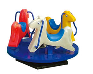 Parque juguetes de plástico a mano tiovivo para niños Merry Go Round Horse a la venta - Product Image 5