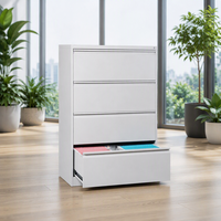 Armoire de classement verticale en métal à 4 tiroirs, en acier, pour bureau, facile à assembler, prix abordable