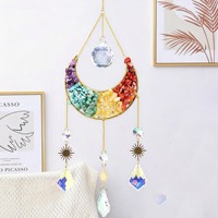 Attrape-soleil en cristal naturel personnalisé de 10 cm, décoration papillon en verre teinté, article décoratif pendulaire pour Halloween/Noël, vente en gros