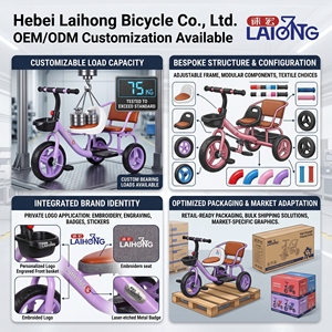 Tricycle à pédales pliable et tendance pour enfants de 6 ans avec guidon, compagnon d'activités en plein air pour bébé - Product Image 5