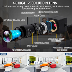 Elp 4K Video Camera imx415 MJPEG 30fps Webcam Video Web cam USB <span class=keywords><strong>PC</strong></span> camera với Varifocal CS ống kính cho hội nghị trực tuyến - Product Image 3