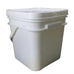 Fusto di <span class=keywords><strong>plastica</strong></span> <span class=keywords><strong>per</strong></span> <span class=keywords><strong>alimenti</strong></span> quadrato bianco da 4 litri da 4kg/secchio sigillato e sicuro - Product Image 3