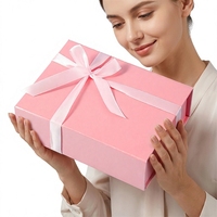 Boîte cadeau en carton rigide personnalisée, couleur unie, emballage en carton de luxe avec impression de logo