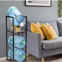 Étagère de présentation au sol en métal, personnalisable, à 2-5 niveaux, gain de place, détachable, pour bouteilles d'eau de 5 gallons et seaux de 20 litres
