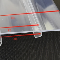 Bandes de présentation en PVC transparent personnalisables pour supermarchés, sur mesure, pour l'entreposage