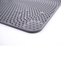 Tapis de litière antidérapant en silicone de qualité alimentaire, tapis de piège à litière imperméable facile à nettoyer pour une utilisation en intérieur, conception personnalisée disponible