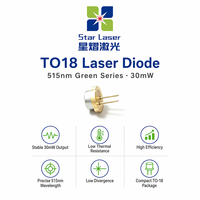 Diode laser verte LXU LXU51530NPG-W 515nm 30mW TO18 5.6mm, module LD pour niveleur, télémètre, éclairage stellaire, outils électriques