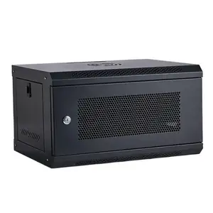 Mạng tủ bao vây Wall Mount 6U Lưới cửa chuyển đổi giá 9U Kính IP55 600 x 2U gắn rack với ddf máy chủ lắp ráp