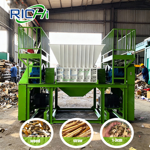 RICHI Powerful Double Shaft Wood Shredder For Wood Pallets Logs Branches Stump Waste Recycling Shredder <strong>Machine</strong> - Product Image 1
